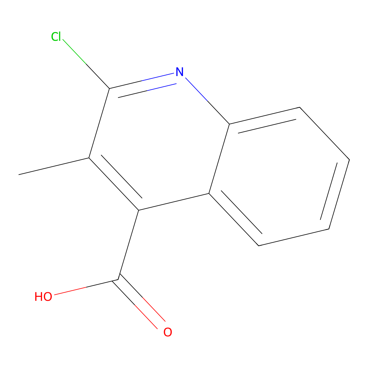 2-Chloro-3-methylquinoline-4-carboxylic acid molecular structure, CAS 861578-31-6