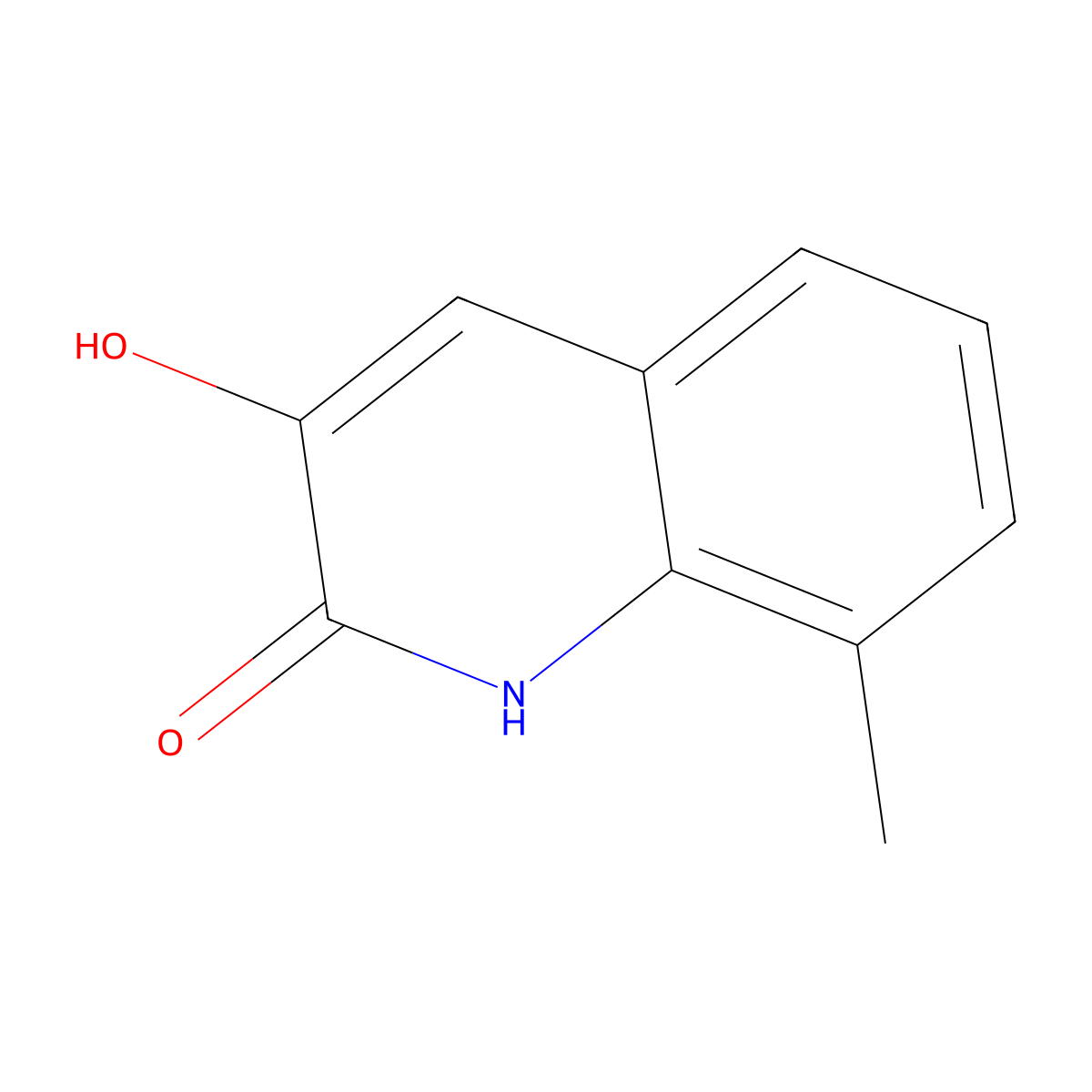 3-Hydroxy-8-methylquinolin-2(1H)-one molecular structure, CAS 861580-69-0