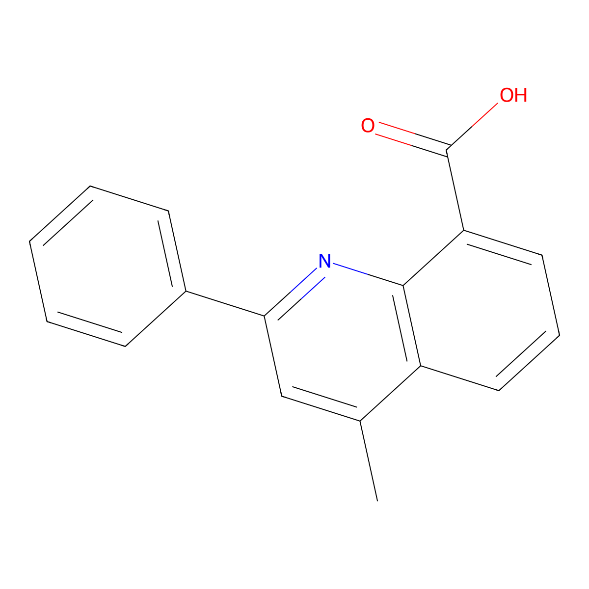 4-Methyl-2-phenylquinoline-8-carboxylic acid molecular structure, CAS 861580-73-6