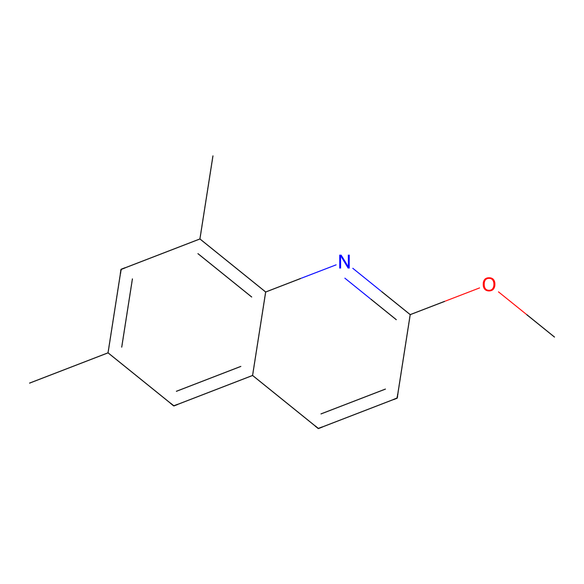 2-Methoxy-6,8-dimethylquinoline molecular structure, CAS 861581-28-4