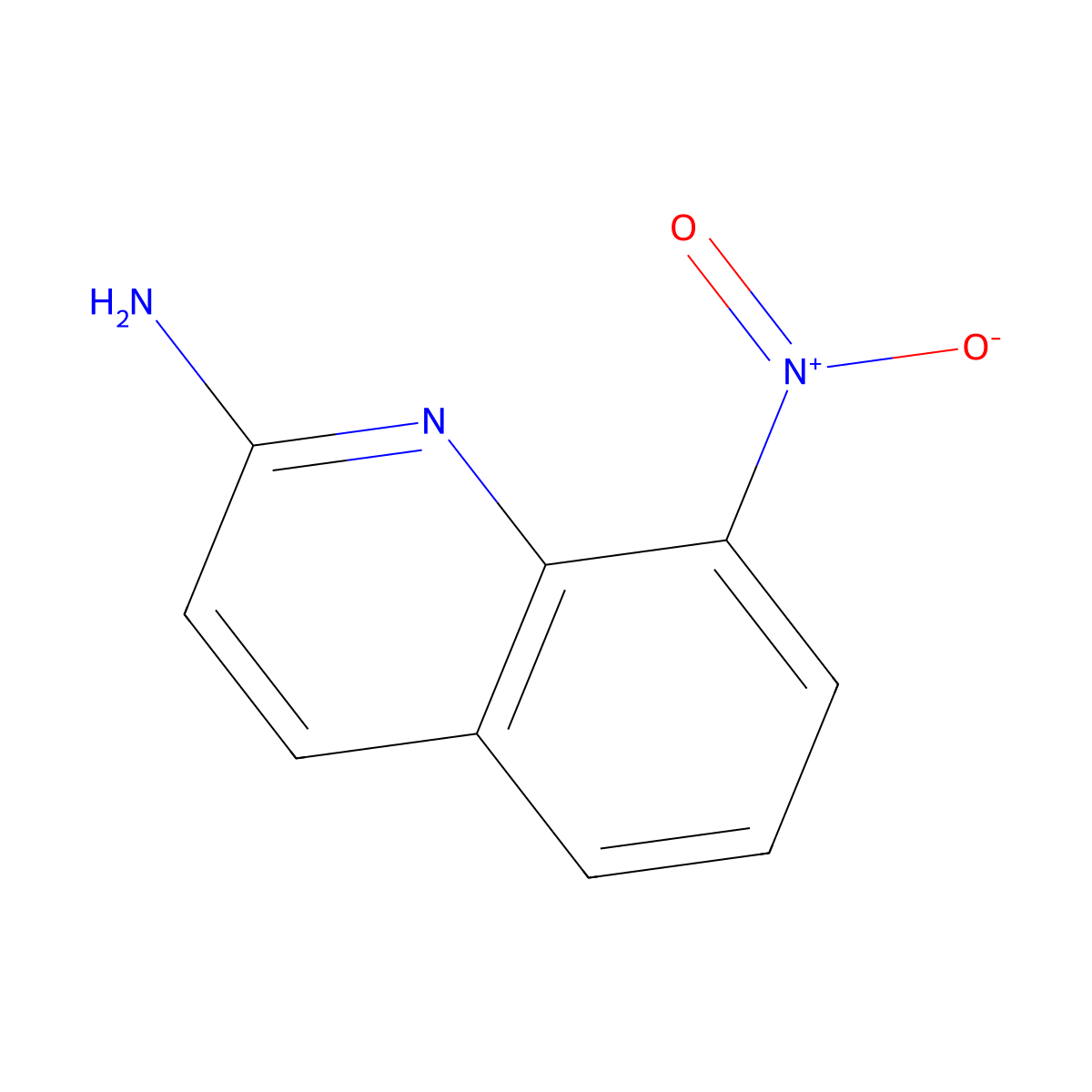8-Nitroquinolin-2-amine molecular structure, CAS 861581-93-3