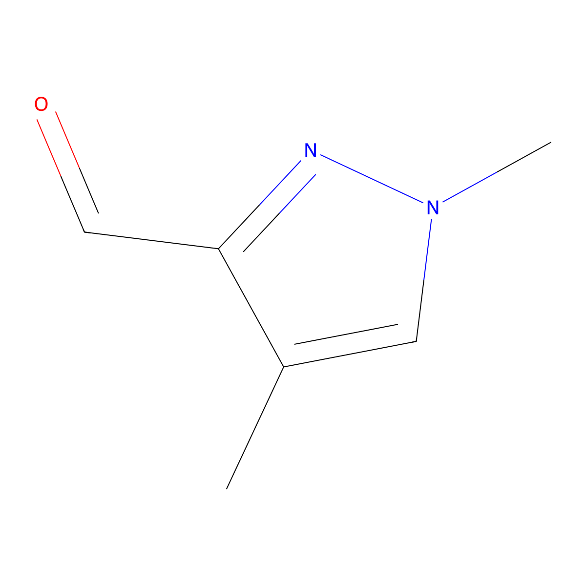 1,4-dimethyl-1H-pyrazole-3-carbaldehyde molecular structure, CAS 861585-27-5