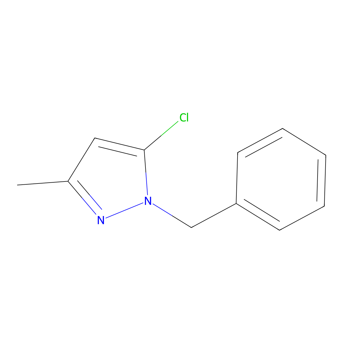 1-benzyl-5-chloro-3-methyl-1H-pyrazole molecular structure, CAS 861585-71-9