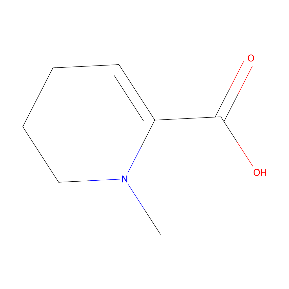 1-Methyl-1,4,5,6-tetrahydropyridine-2-carboxylic acid molecular structure, CAS 861589-49-3