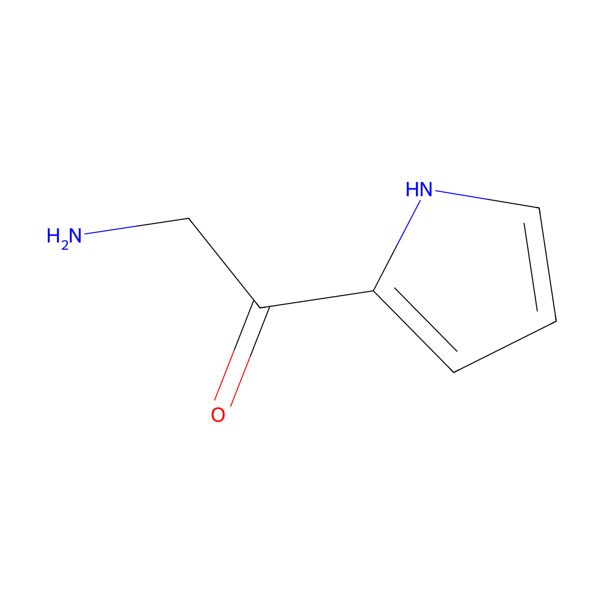 2-amino-1-(1H-pyrrol-2-yl)ethanone molecular structure, CAS 861591-86-8