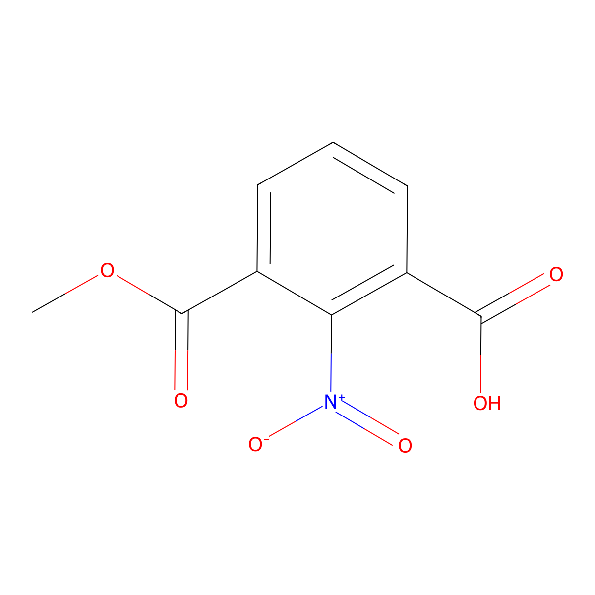 3-(Methoxycarbonyl)-2-nitrobenzoic acid molecular structure, CAS 861593-27-3