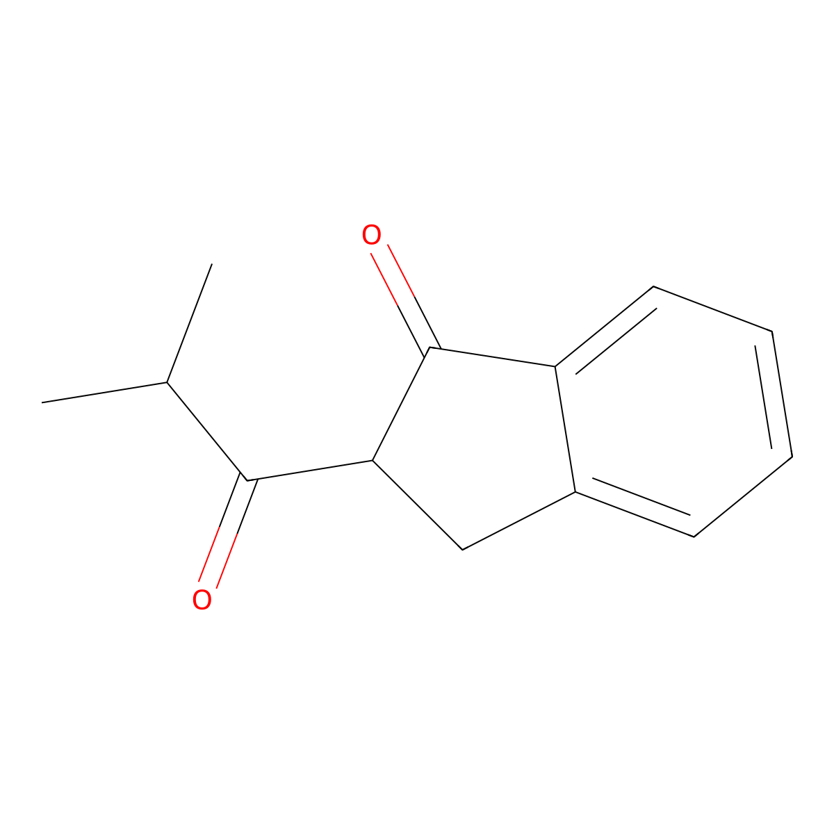 2-(2-Methylpropanoyl)-2,3-dihydro-1H-inden-1-one molecular structure, CAS 861594-84-5