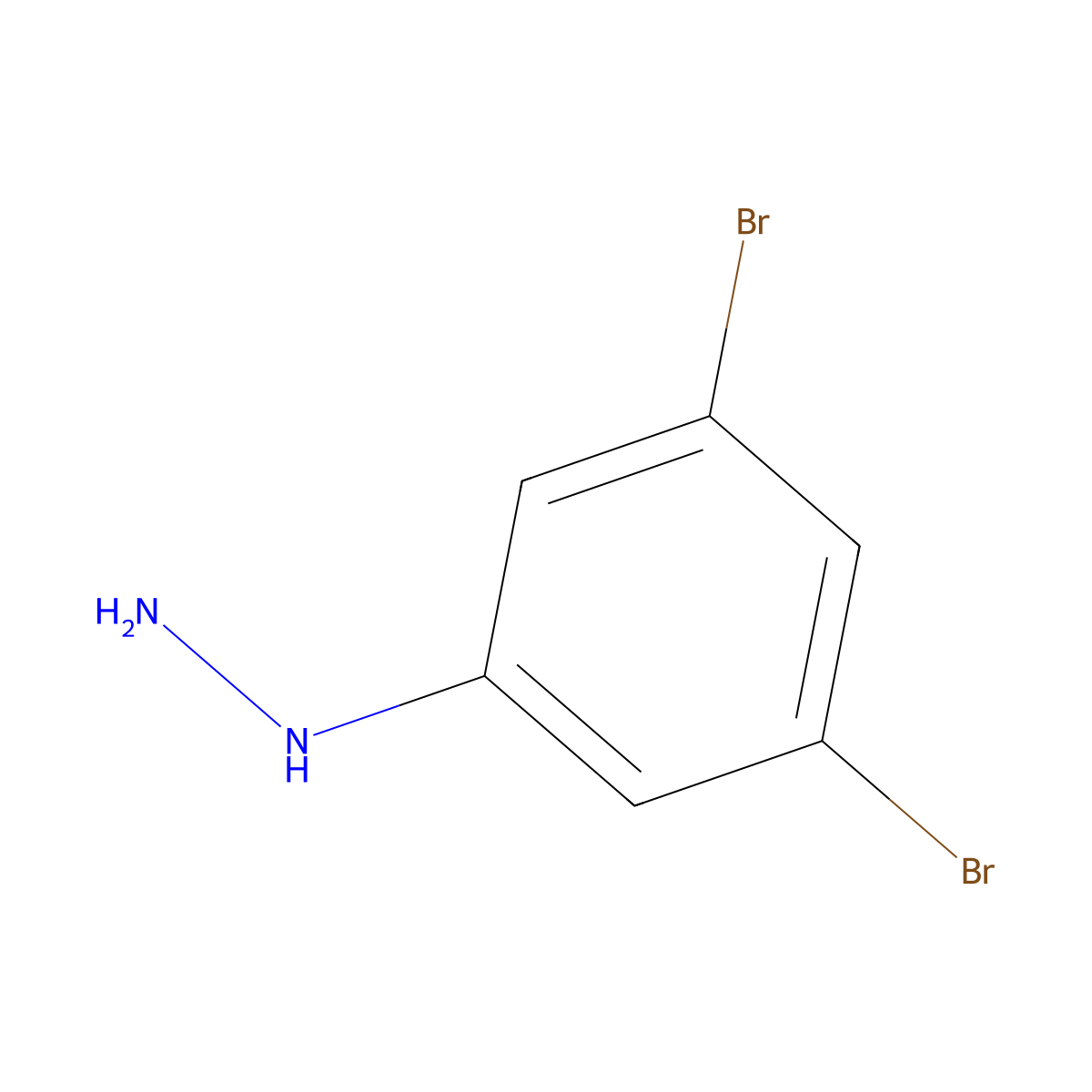(3,5-Dibromophenyl)hydrazine molecular structure, CAS 861597-19-5