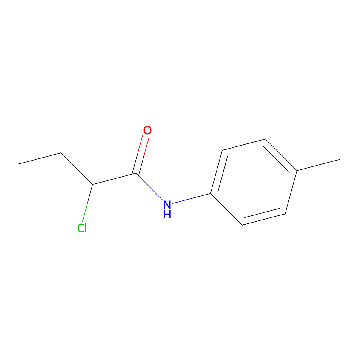 2-Chloro-N-(4-methylphenyl)butanamide molecular structure, CAS 861597-51-5