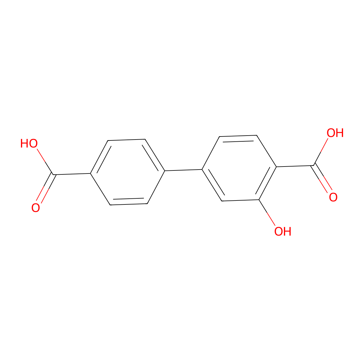 4-(4-Carboxyphenyl)-2-hydroxybenzoic acid molecular structure, CAS 861600-11-5