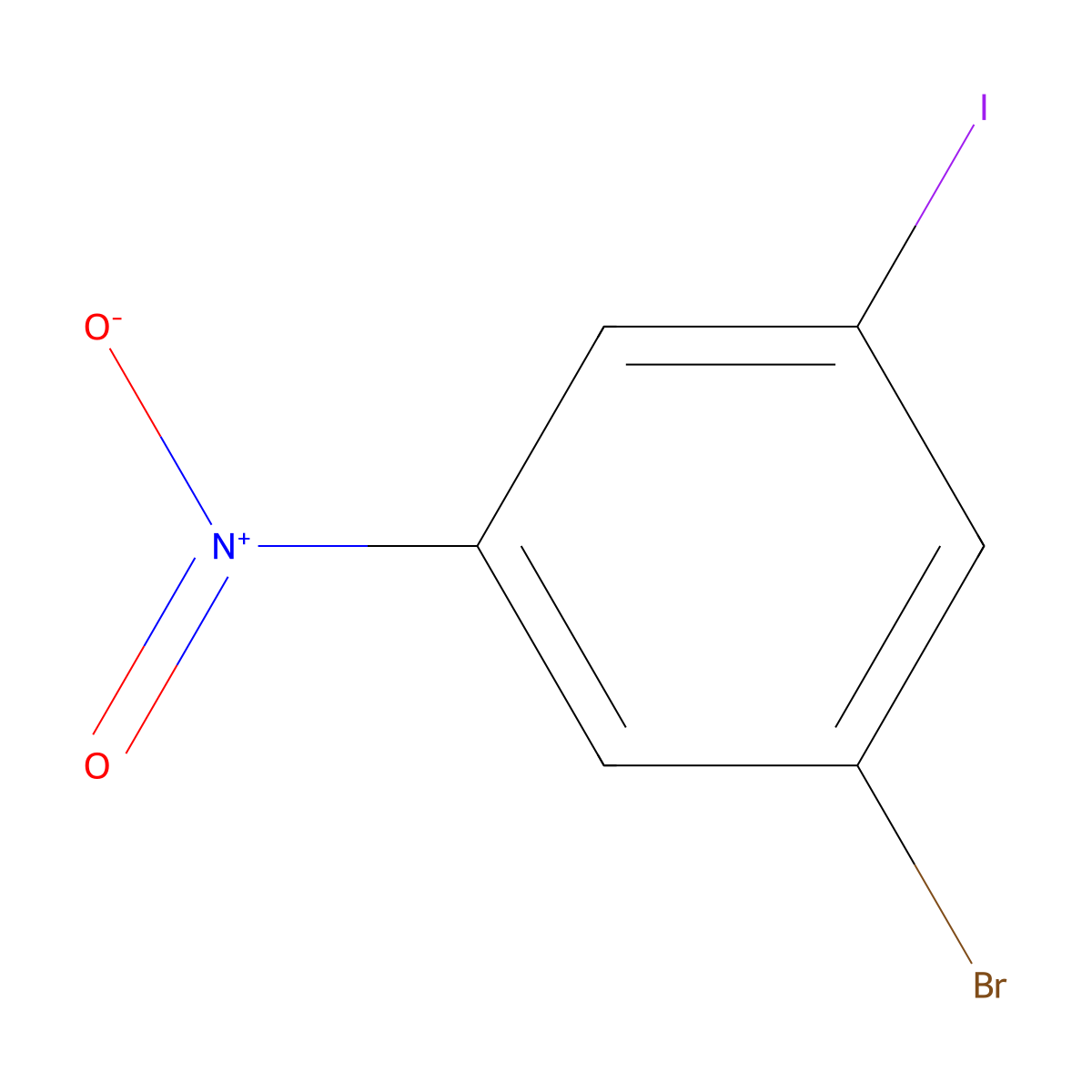 1-Bromo-3-iodo-5-nitrobenzene molecular structure, CAS 861601-15-2