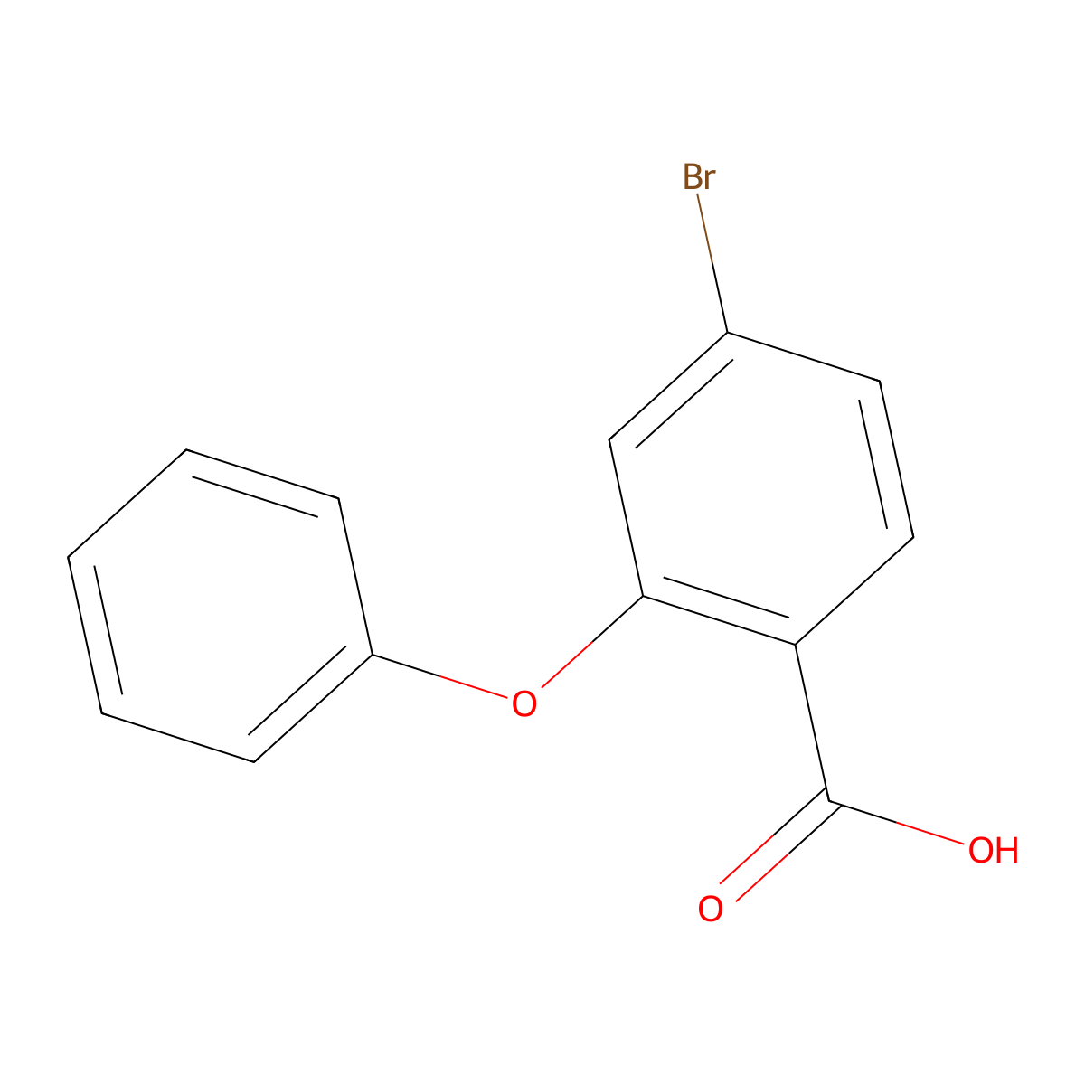 4-Bromo-2-phenoxybenzoic acid molecular structure, CAS 861605-94-9