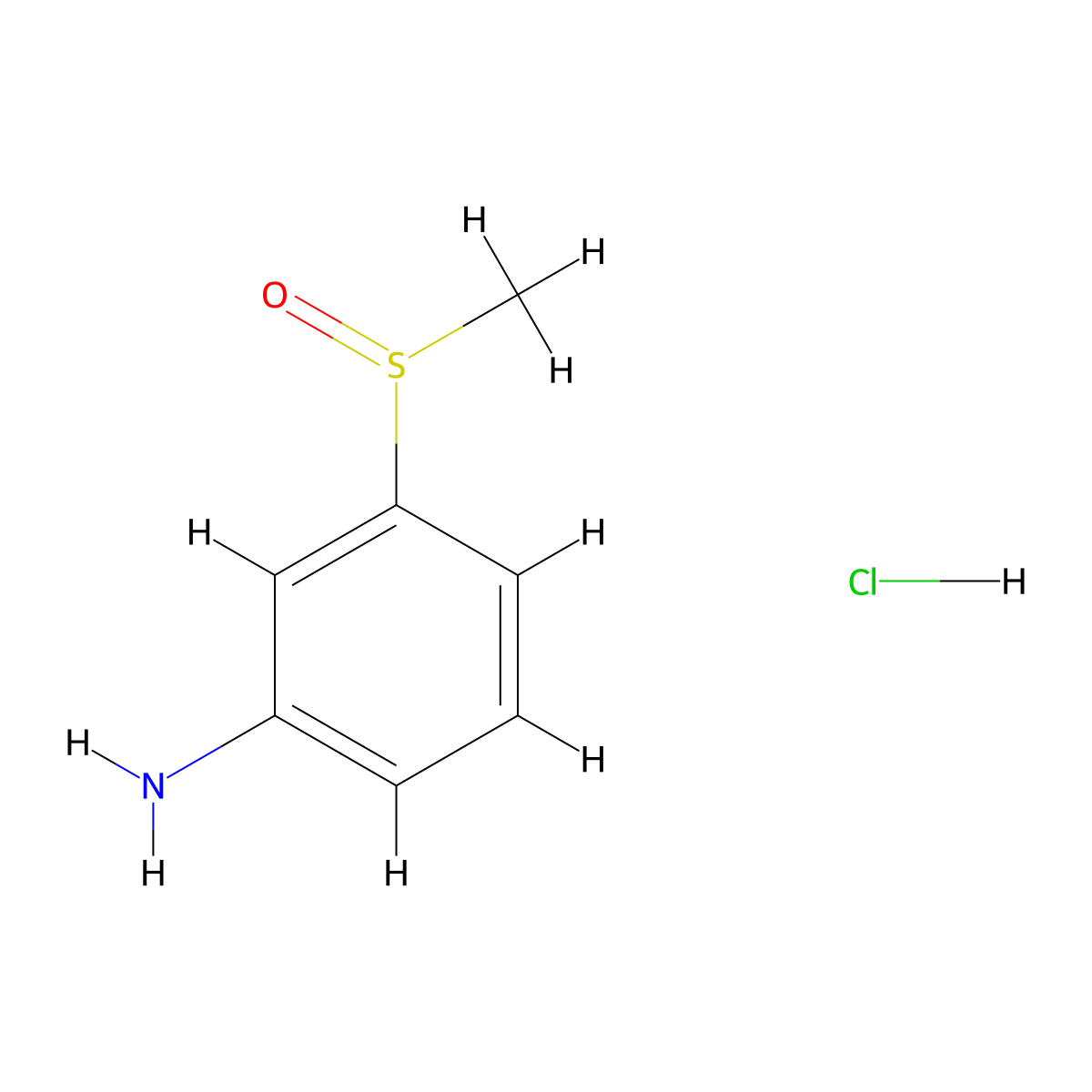 3-Methanesulfinylaniline hydrochloride molecular structure, CAS 861609-75-8
