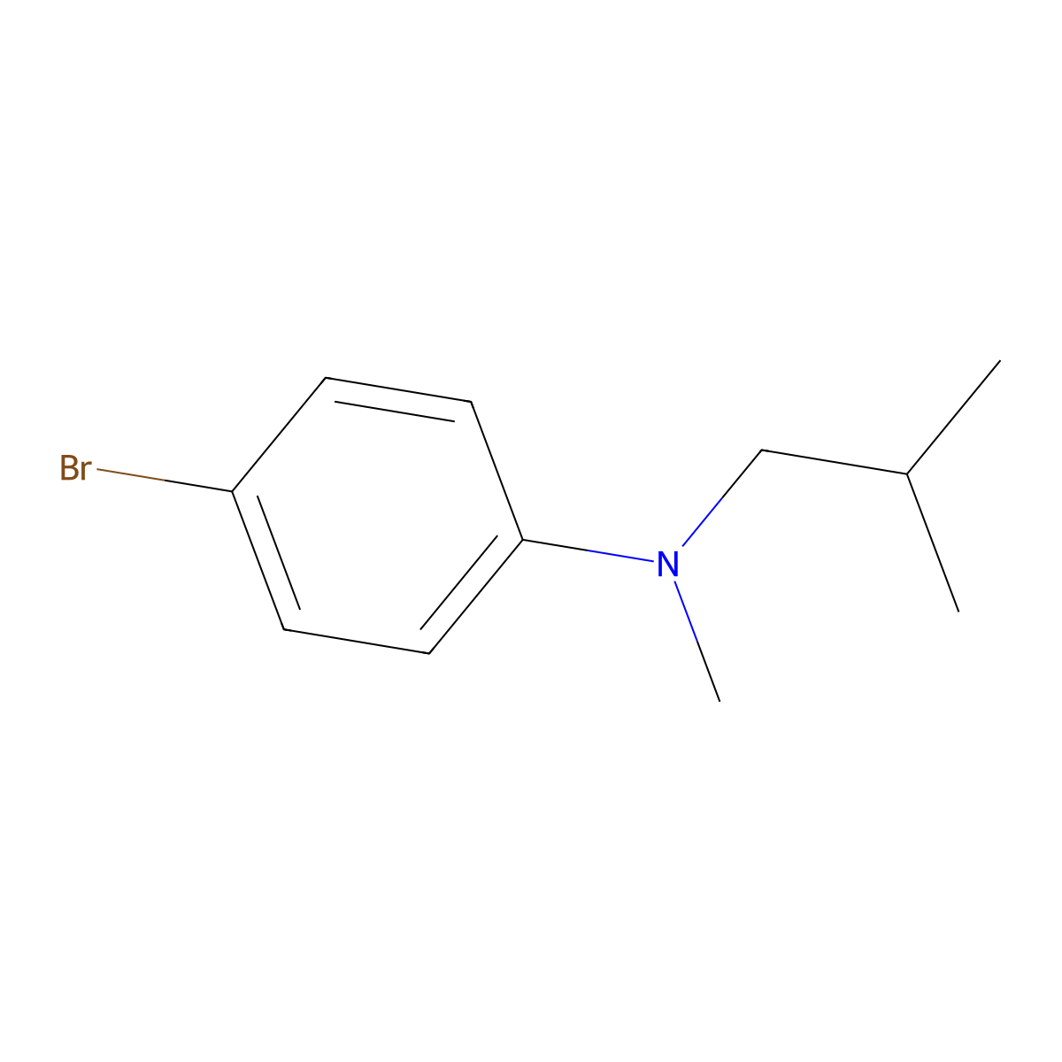 4-Bromo-N-isobutyl-N-methylaniline molecular structure, CAS 861609-83-8