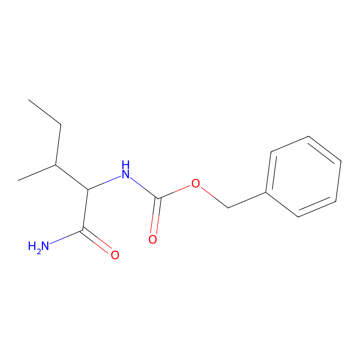 L-Z-Isoleucinamide molecular structure, CAS 86161-49-1