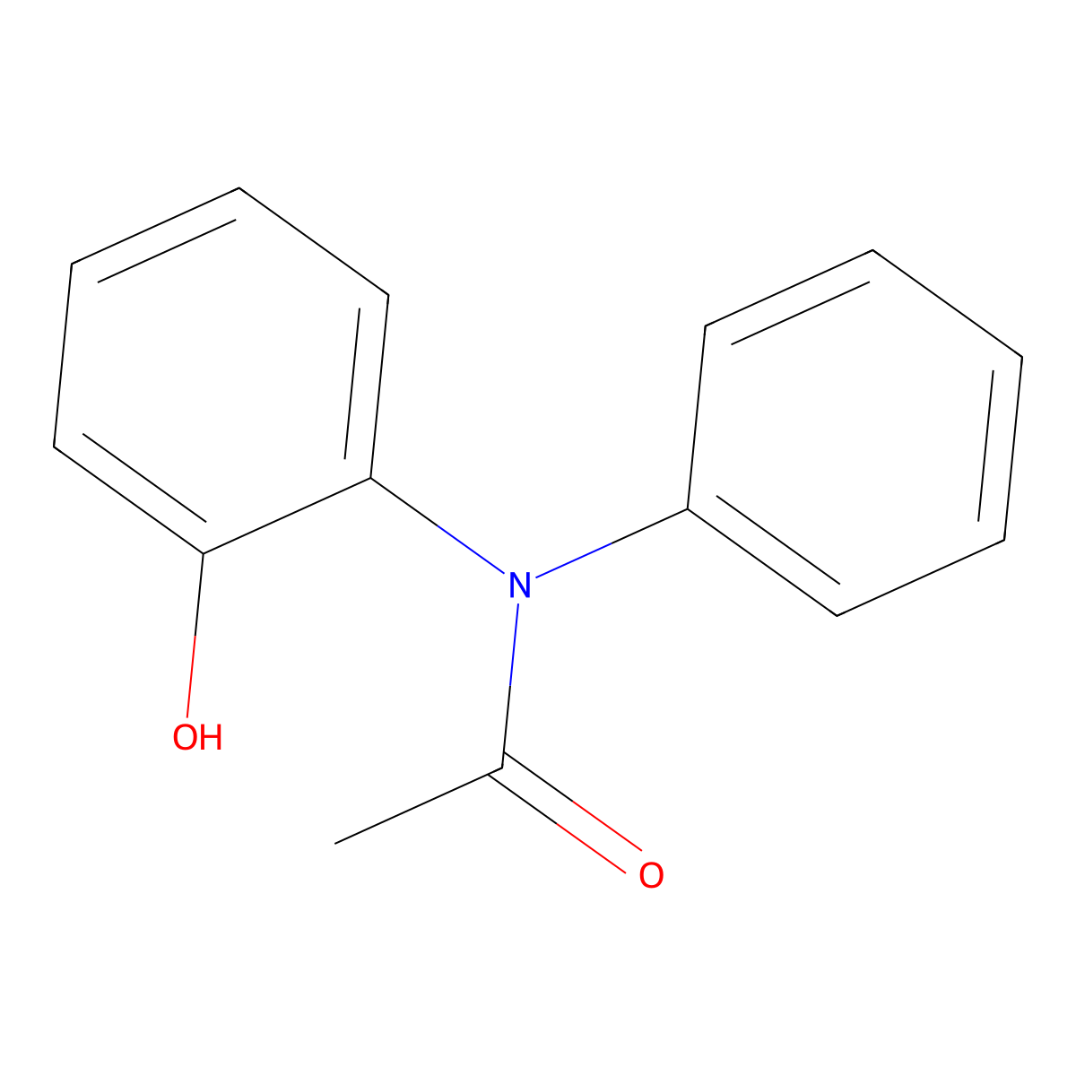 N-(2-hydroxyphenyl)-N-phenylacetamide molecular structure, CAS 861613-67-4