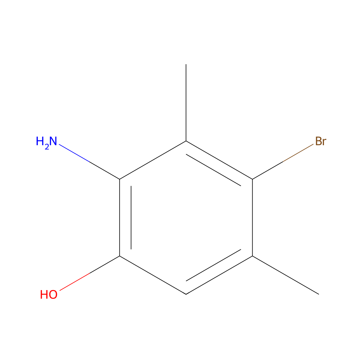 2-Amino-4-bromo-3,5-dimethylphenol molecular structure, CAS 861615-81-8