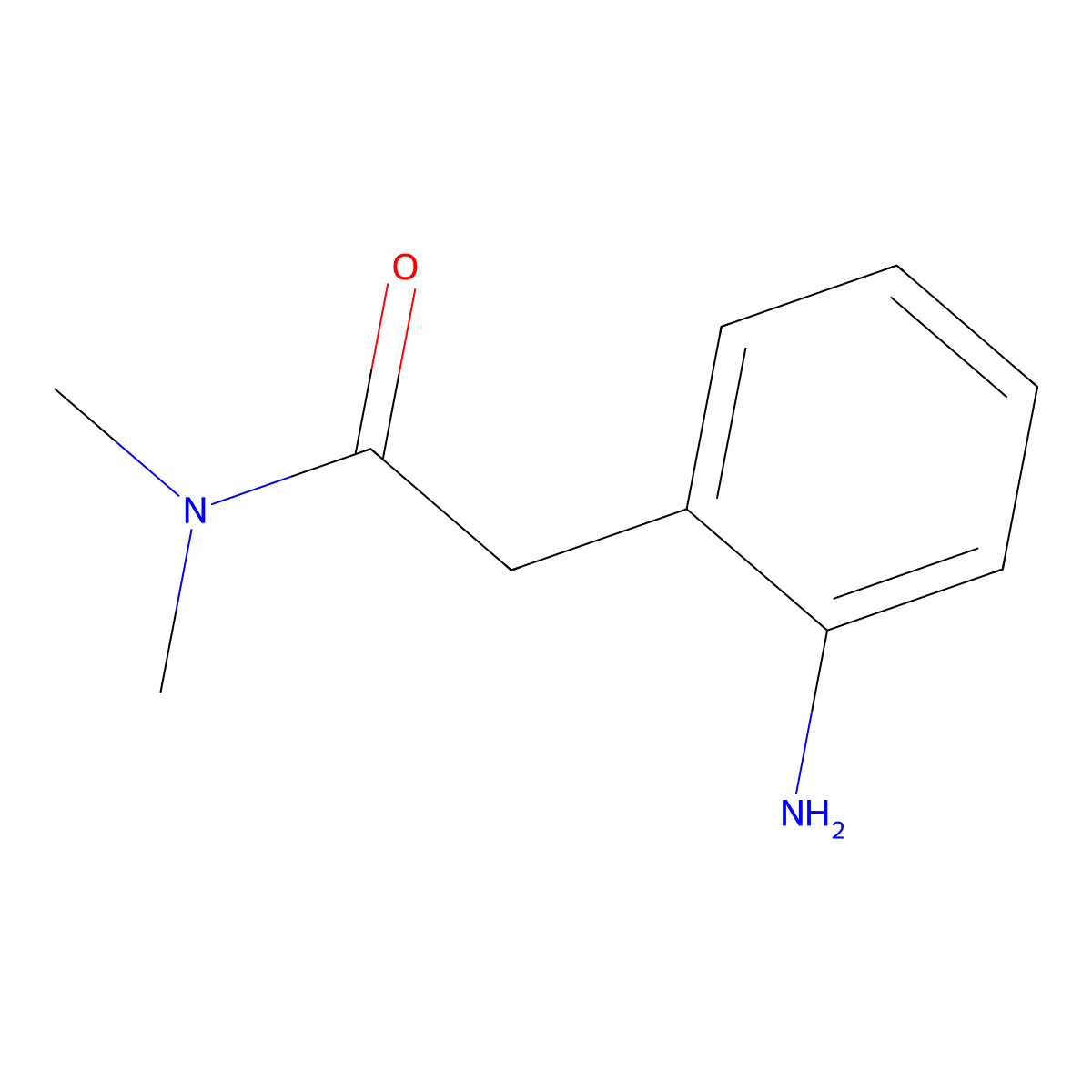2-(2-aminophenyl)-N,N-dimethylacetamide molecular structure, CAS 86162-60-9