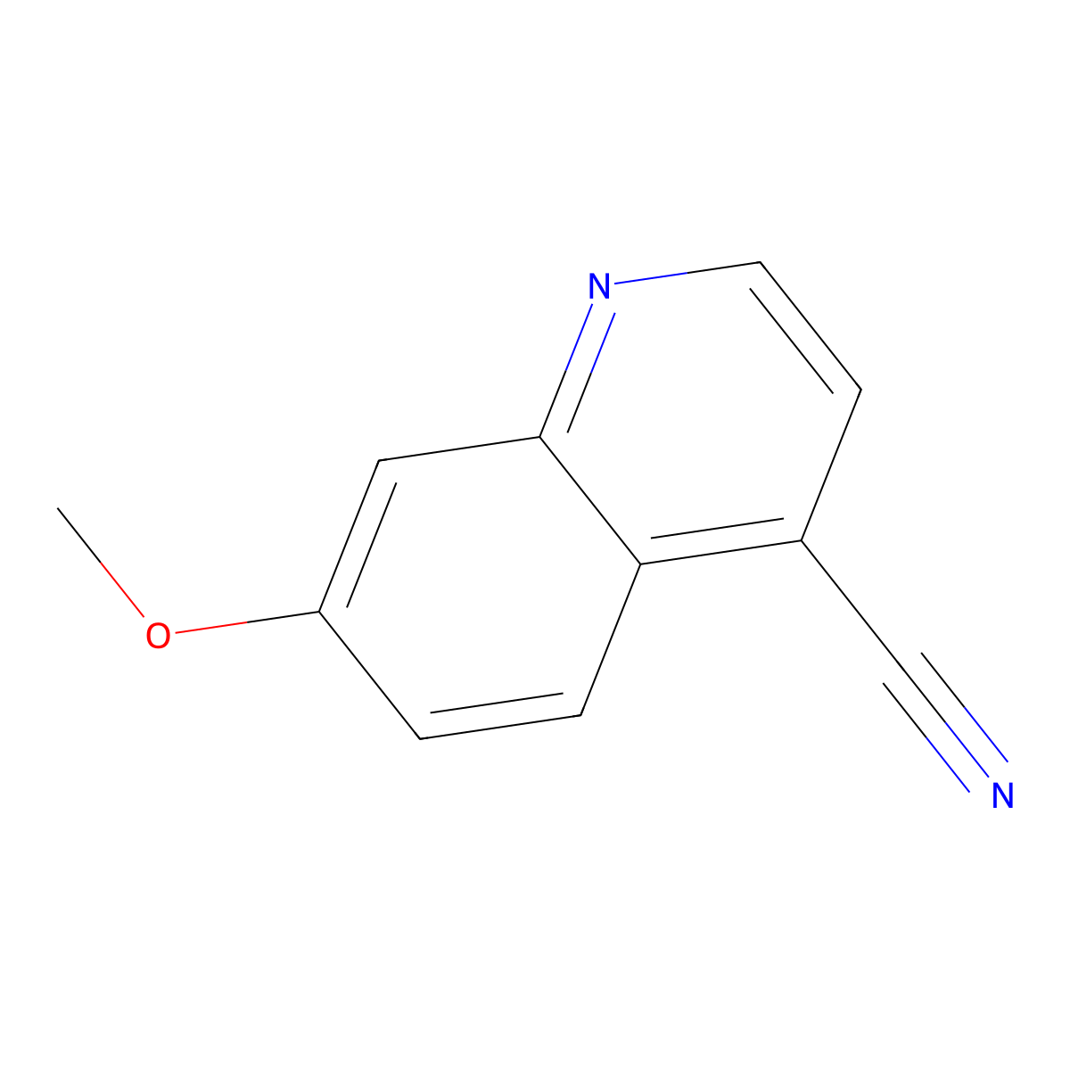 7-Methoxyquinoline-4-carbonitrile molecular structure, CAS 861620-90-8