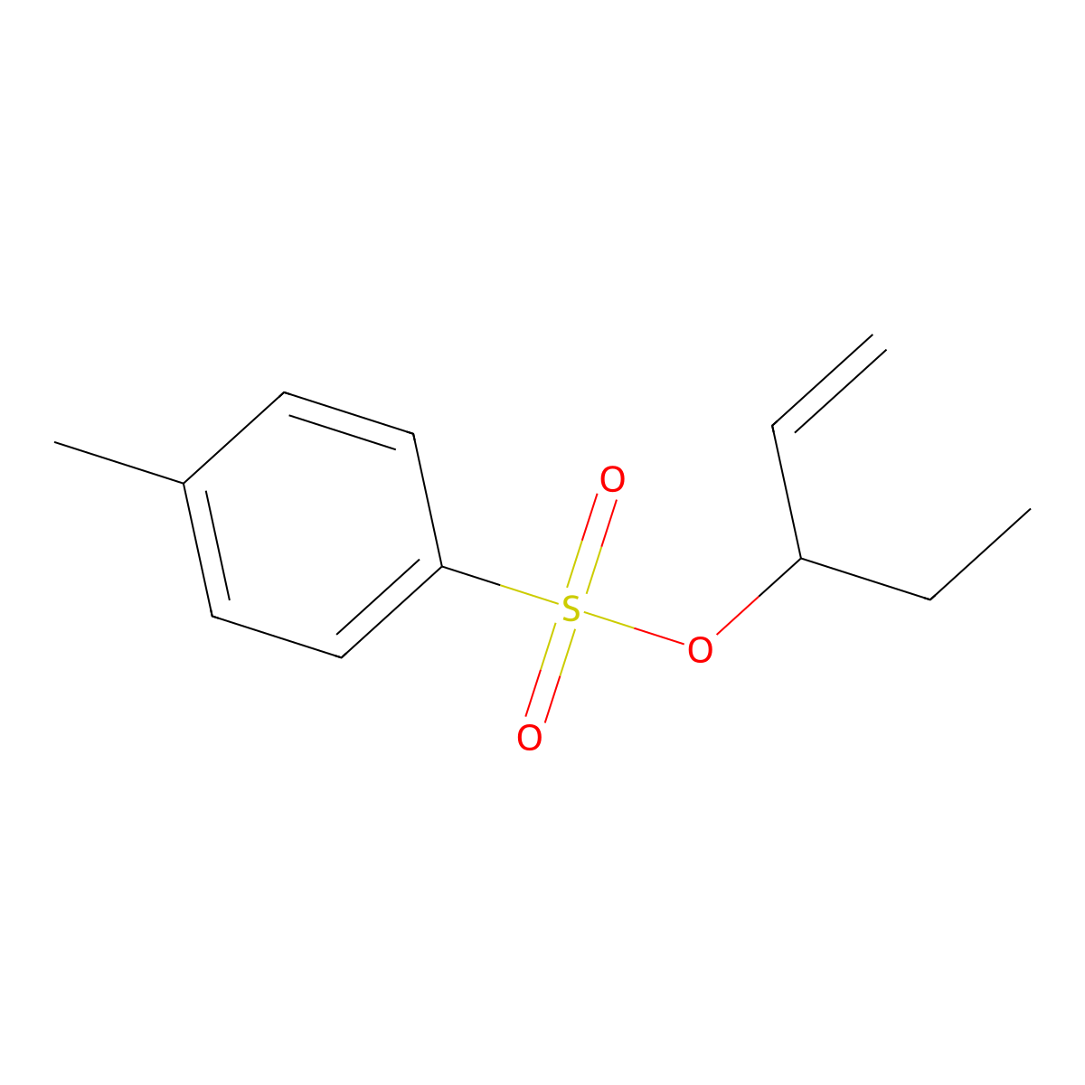 Pent-1-en-3-yl 4-methylbenzene-1-sulfonate molecular structure, CAS 86163-33-9