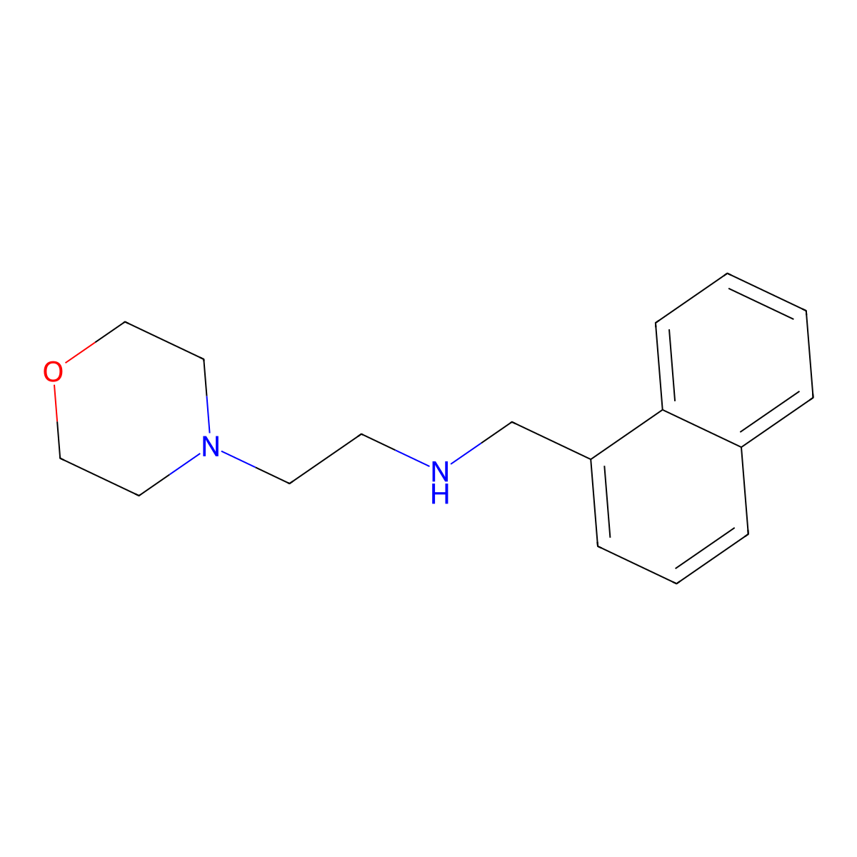 (2-Morpholin-4-yl-ethyl)-naphthalen-1-ylmethyl-amine molecular structure, CAS 861630-32-2