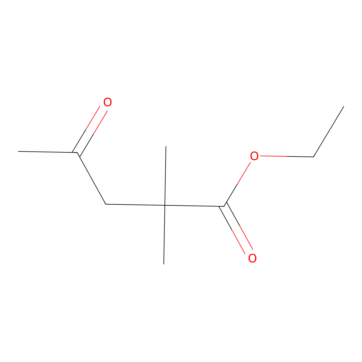 Ethyl 2,2-dimethyl-4-oxopentanoate molecular structure, CAS 86164-69-4