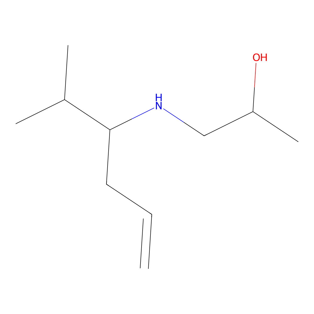 1-((2-Methylhex-5-en-3-yl)amino)propan-2-ol molecular structure, CAS 861643-28-9
