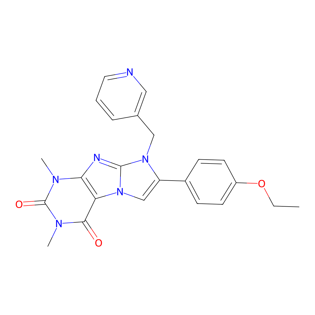 7-(4-Ethoxyphenyl)-2,4-dimethyl-6-(pyridin-3-ylmethyl)purino[7,8-a]imidazole-1,3-dione molecular structure, CAS 861645-24-1