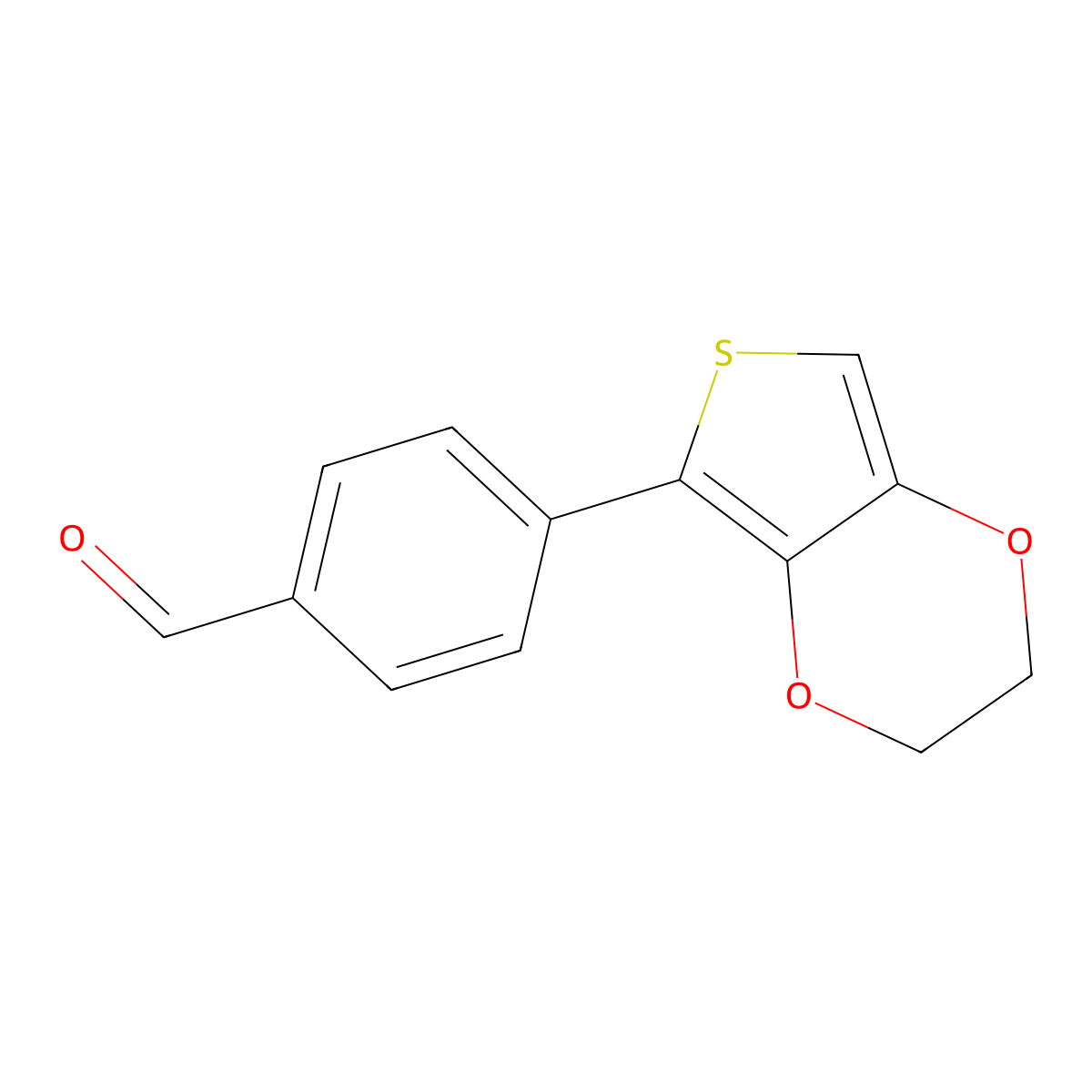 4-(2,3-Dihydrothieno[3,4-b][1,4]dioxin-5-yl)benzaldehyde molecular structure, CAS 861648-73-9