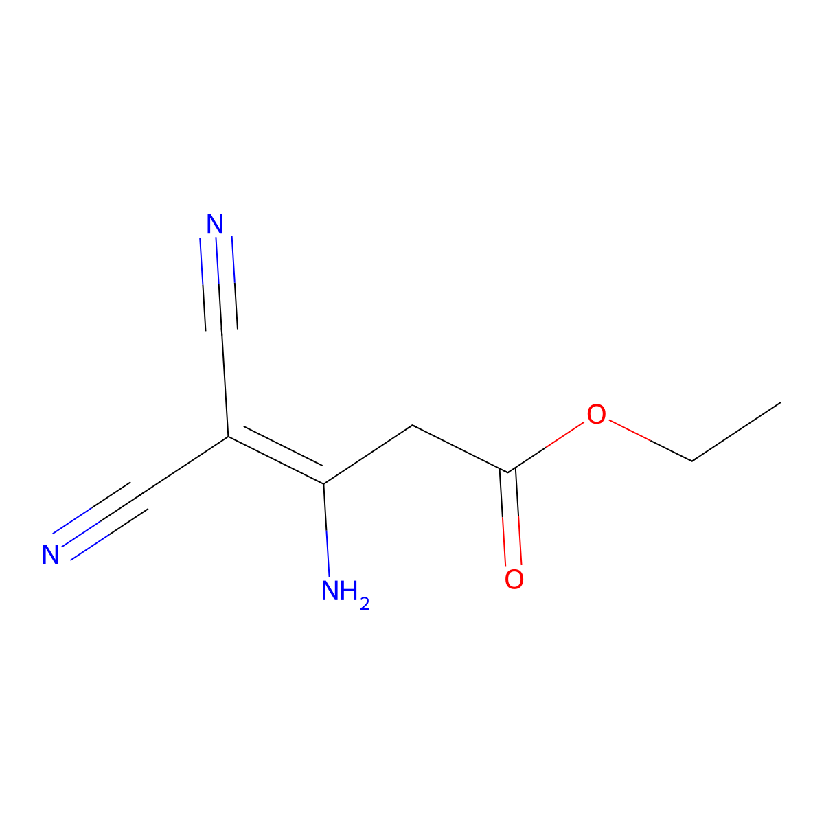 Ethyl 3-amino-4,4-dicyano-3-butenoate molecular structure, CAS 86165-77-7