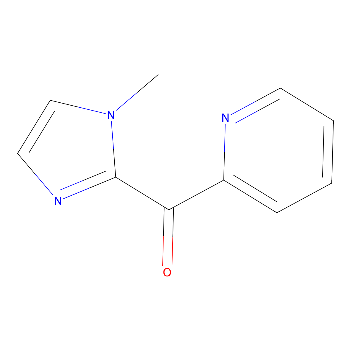 (1-Methyl-1H-imidazol-2-yl)(pyridin-2-yl)methanone molecular structure, CAS 86165-87-9