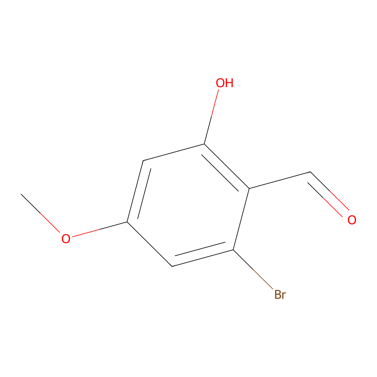 2-Bromo-6-hydroxy-4-methoxybenzaldehyde molecular structure, CAS 861668-41-9