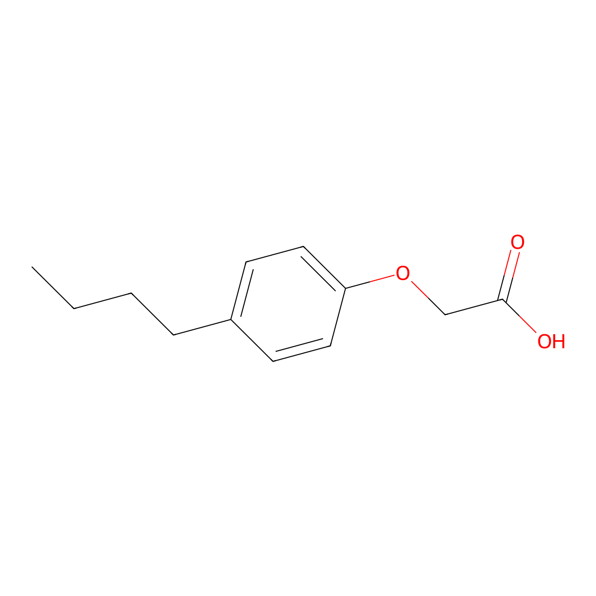 2-(4-Butylphenoxy)acetic acid molecular structure, CAS 86167-21-7