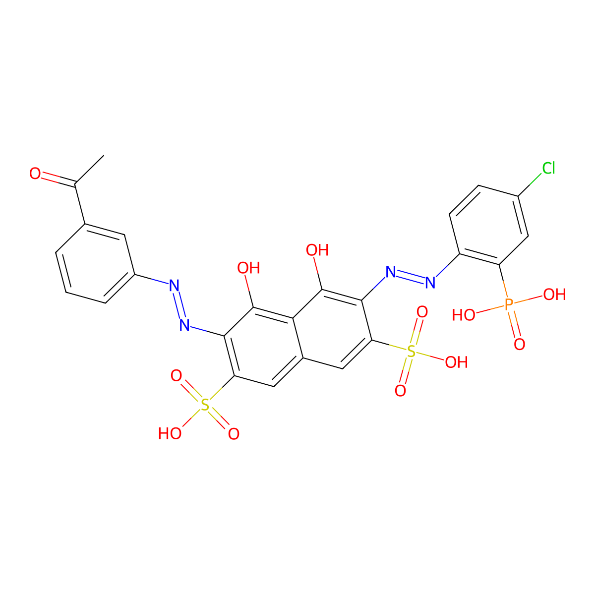 Chlorophosphonazo mA molecular structure, CAS 86167-87-5