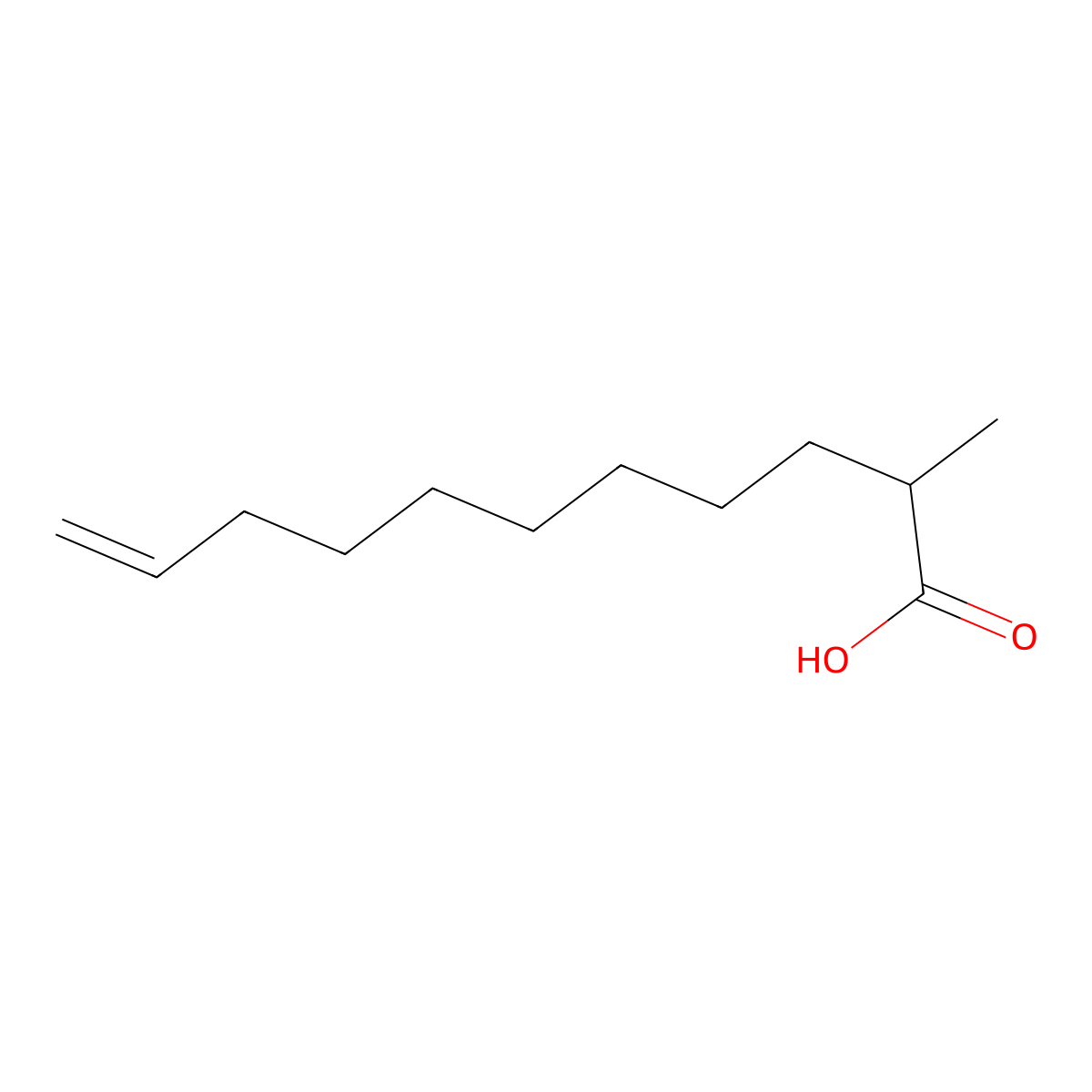 2-Methylundec-10-enoic acid molecular structure, CAS 86169-94-0