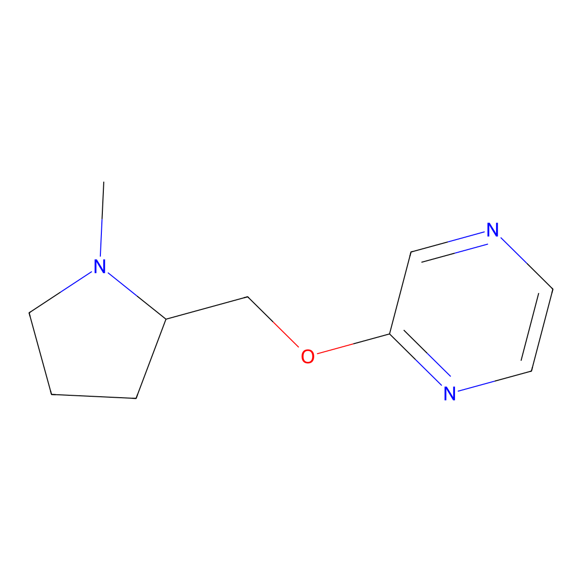 2-[(1-Methylpyrrolidin-2-yl)methoxy]pyrazine molecular structure, CAS 861718-48-1
