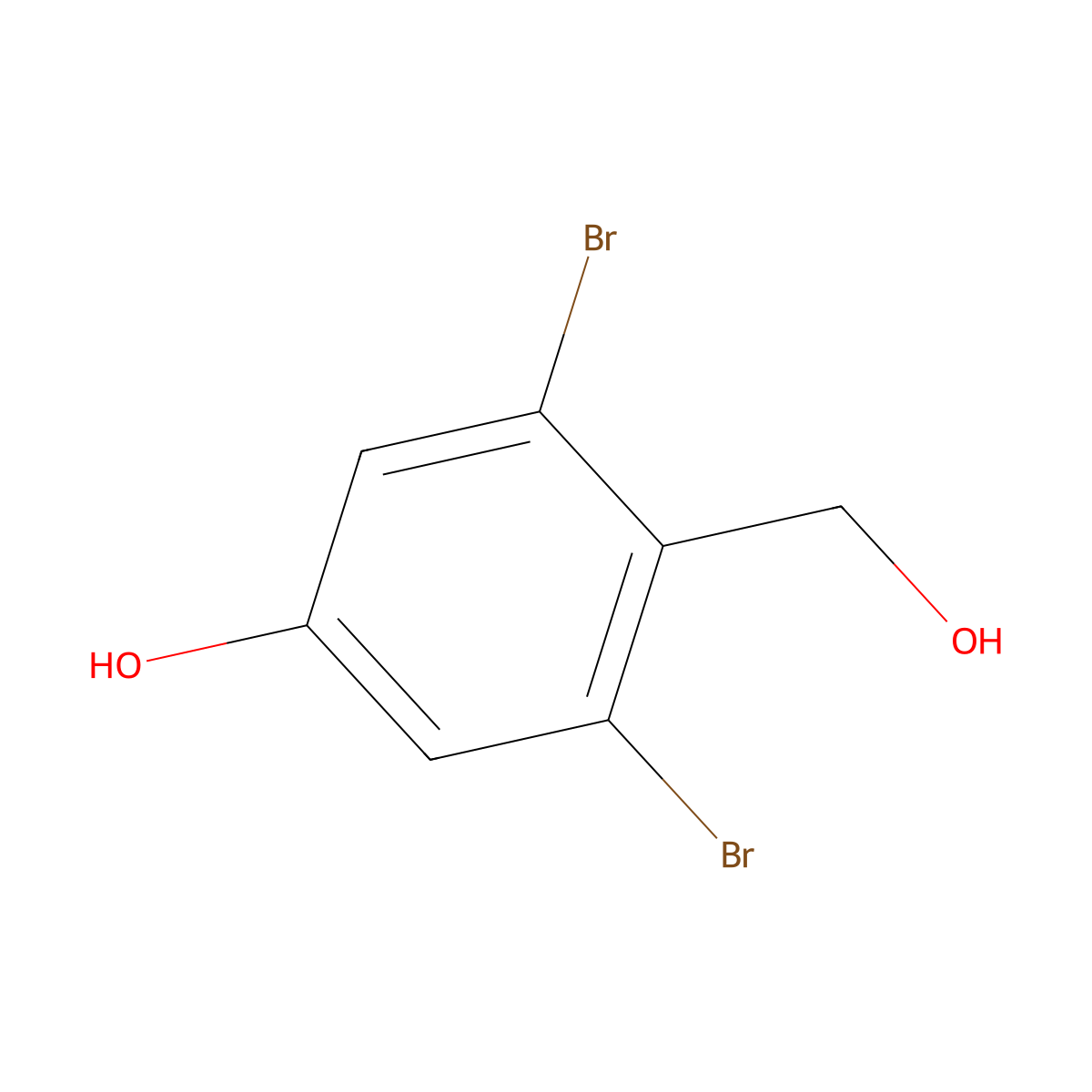 3,5-Dibromo-4-(hydroxymethyl)phenol molecular structure, CAS 861779-75-1