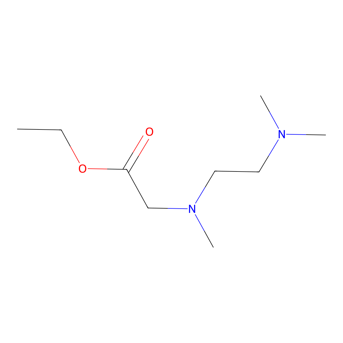 Ethyl 2-{[2-(dimethylamino)ethyl](methyl)amino}acetate molecular structure, CAS 86178-07-6