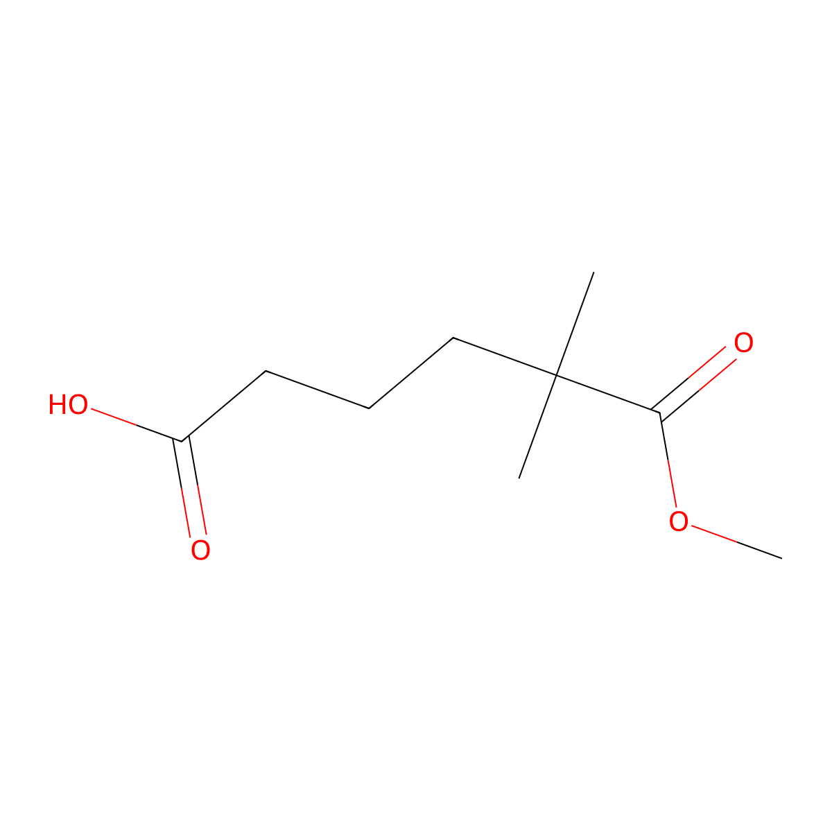 6-Methoxy-5,5-dimethyl-6-oxohexanoic acid molecular structure, CAS 86178-22-5