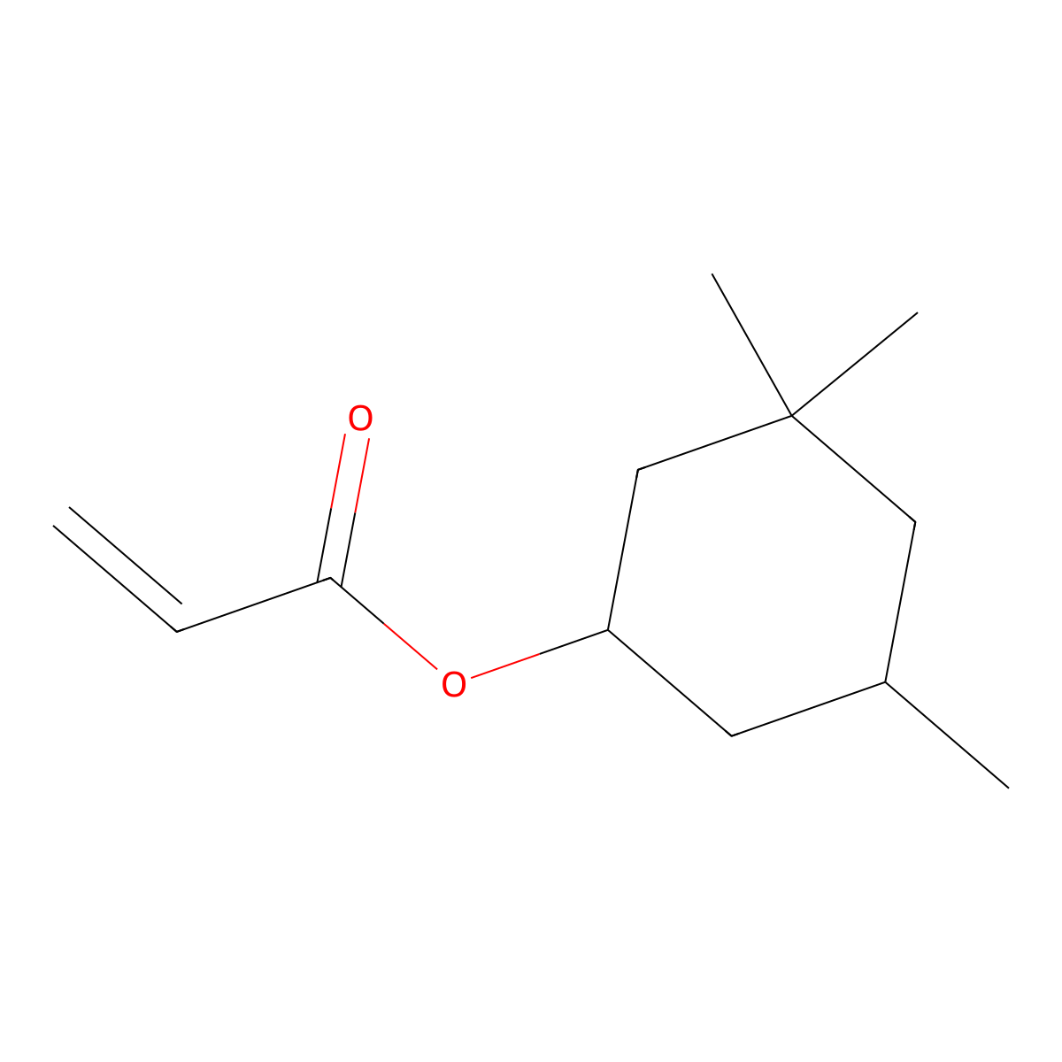 Isophoryl acrylate molecular structure, CAS 86178-38-3