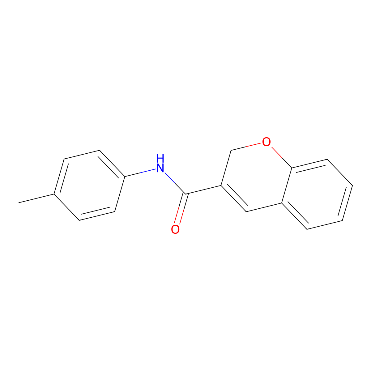 N-(4-methylphenyl)-2H-chromene-3-carboxamide molecular structure, CAS 861781-28-4