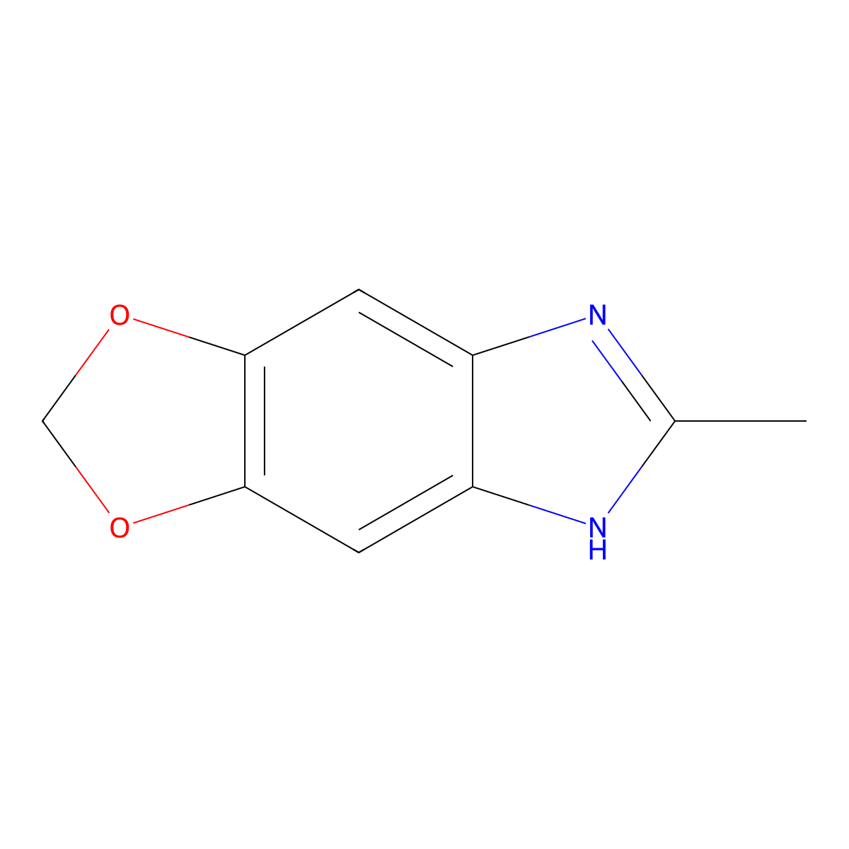 6-Methyl-5H-[1,3]dioxolo[4',5':4,5]benzo[1,2-d]imidazole molecular structure, CAS 861784-02-3
