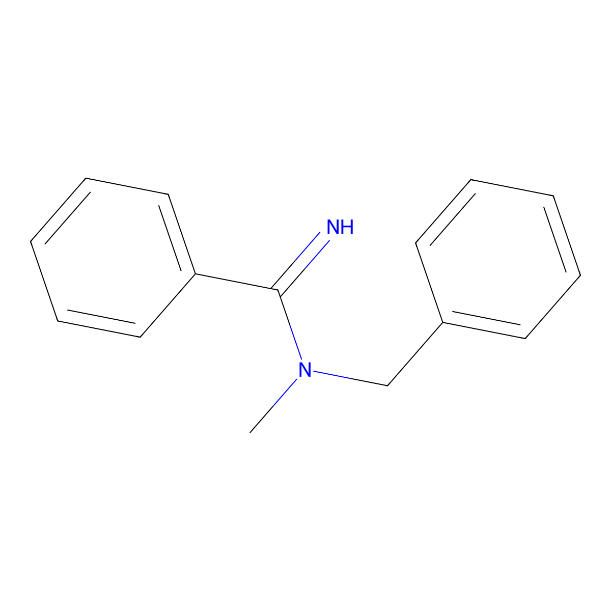N-benzyl-N-methylbenzenecarboximidamide molecular structure, CAS 861786-60-9