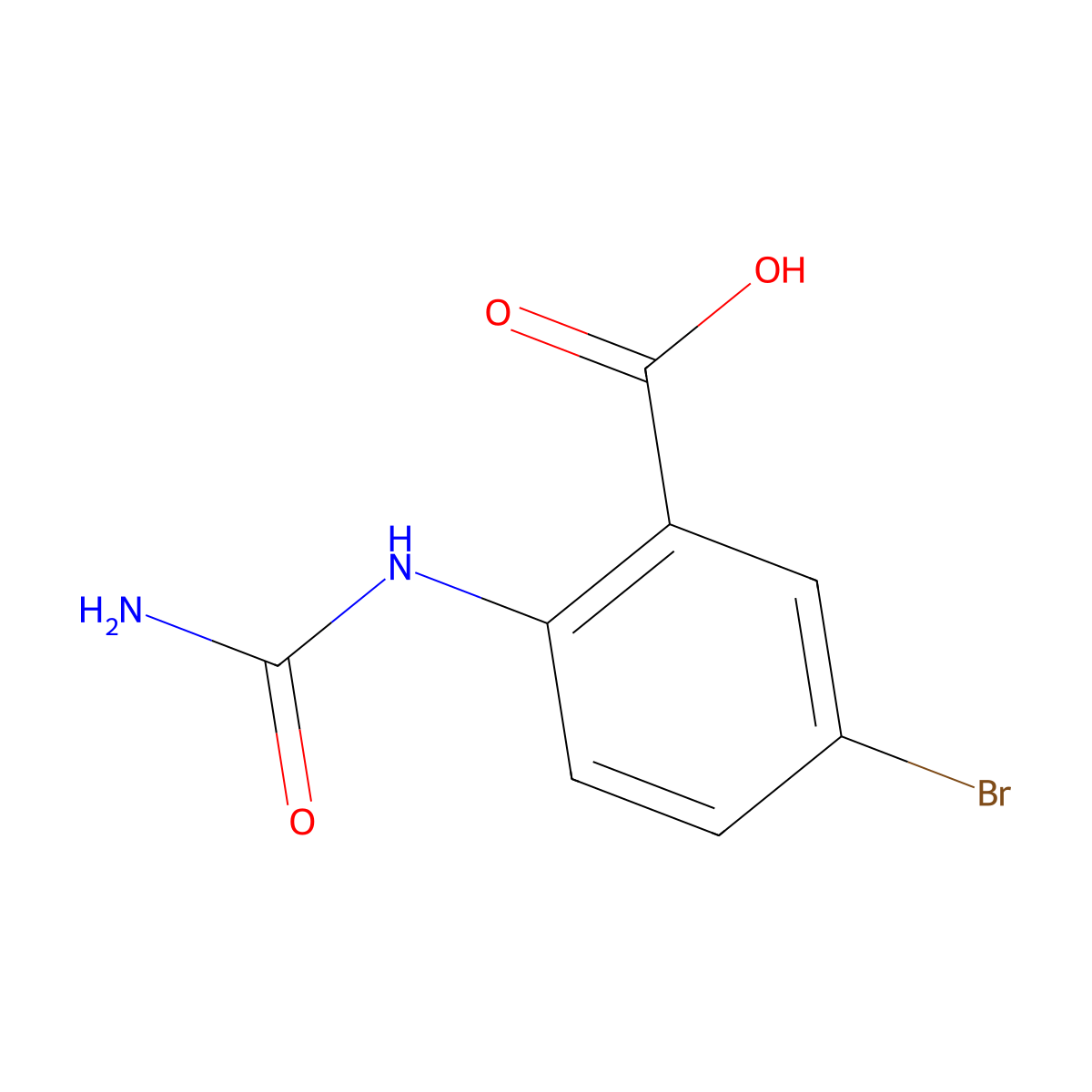 5-Bromo-2-(carbamoylamino)benzoic acid molecular structure, CAS 861791-79-9