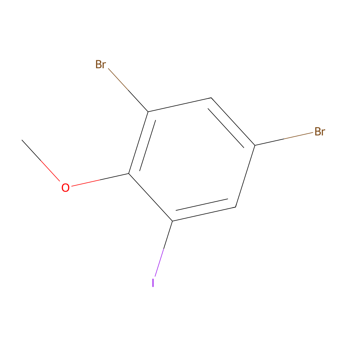 2,4-Dibrom-6-Jodanisol molecular structure, CAS 861792-38-3