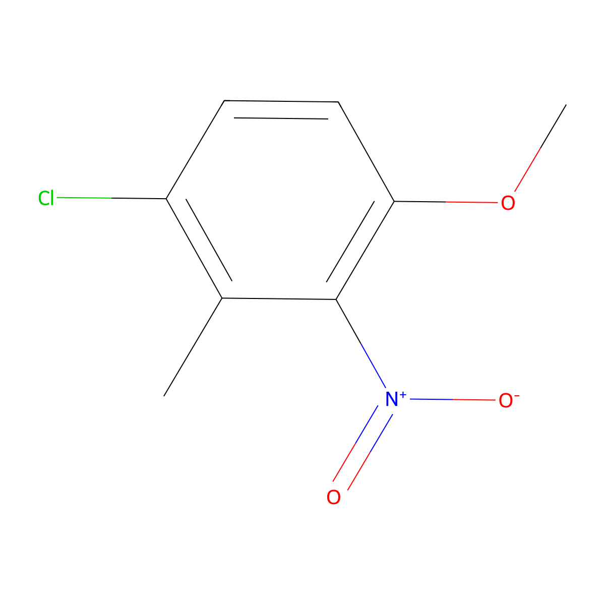 1-Chloro-4-methoxy-2-methyl-3-nitrobenzene molecular structure, CAS 861792-41-8