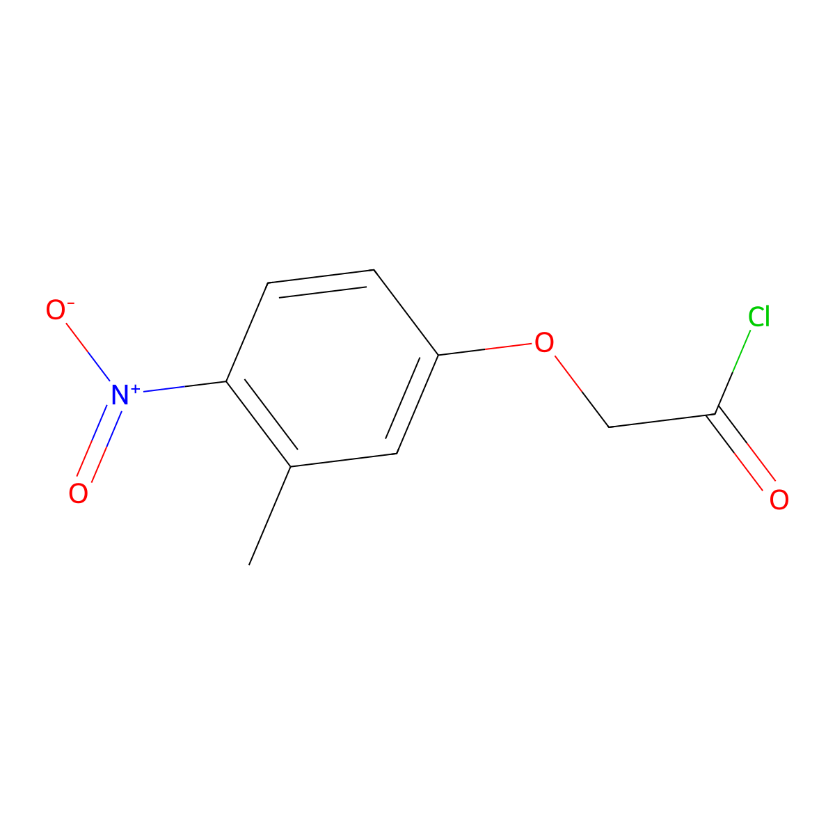 (3-Methyl-4-nitrophenoxy)acetyl chloride molecular structure, CAS 861795-45-1