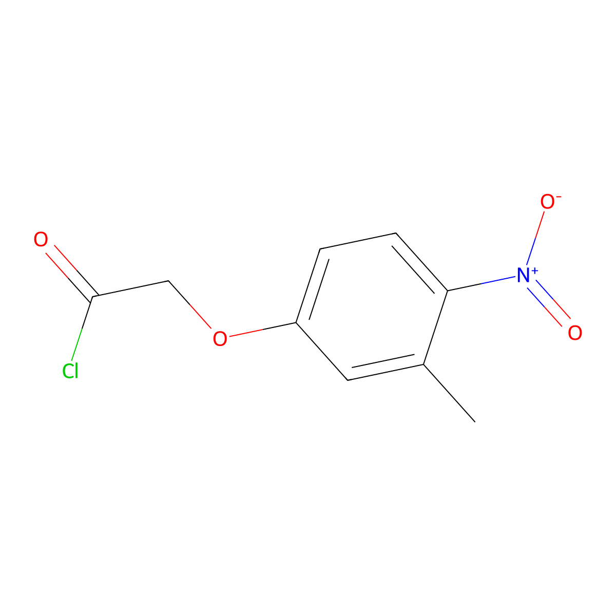 (3-Methyl-4-nitrophenoxy)acetyl chloride molecular structure, CAS 861795-45-1