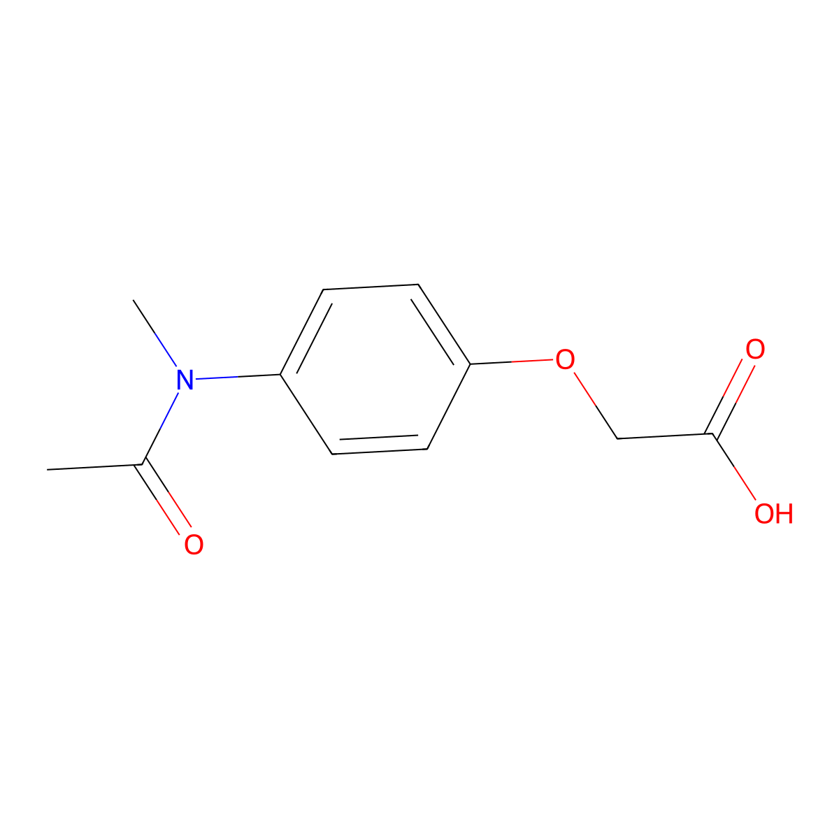 {4-[Acetyl(methyl)amino]phenoxy}acetic acid molecular structure, CAS 861796-62-5