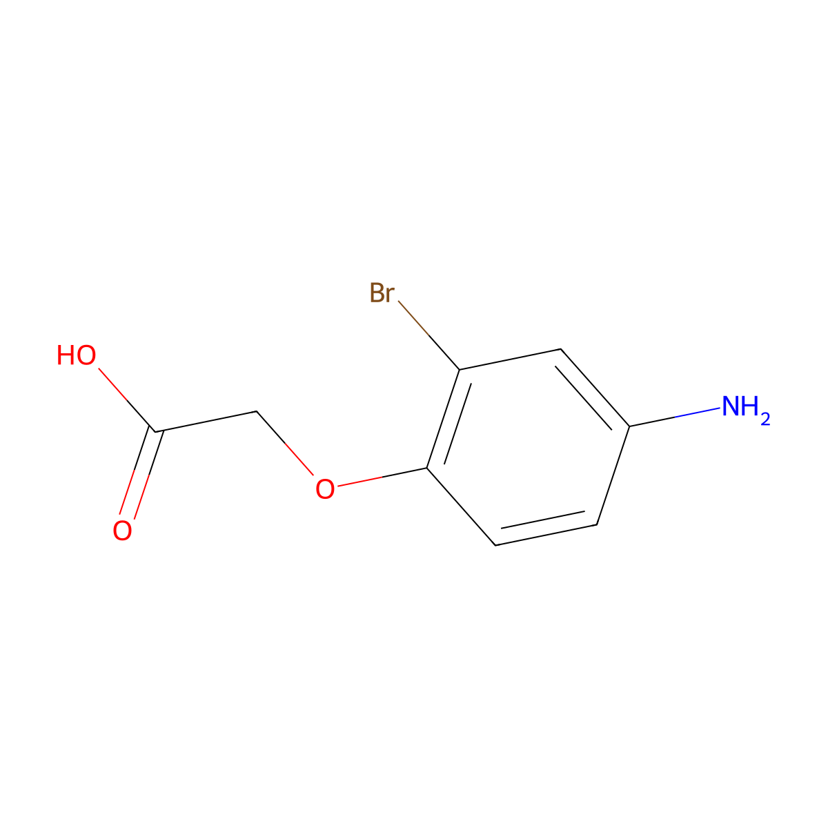4-Amino-2-bromophenoxyacetic acid molecular structure, CAS 861797-07-1